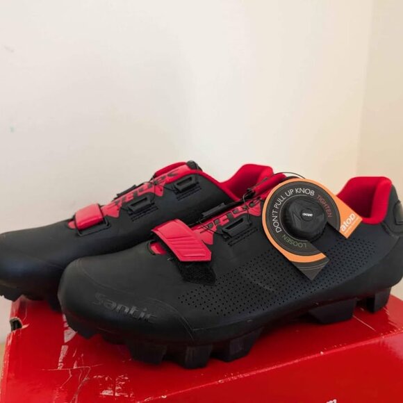 Santic Cycling Shoes Men size 10 SPD Mountain Bike Lock Shoes MTB Cycling - Picture 5 of 8